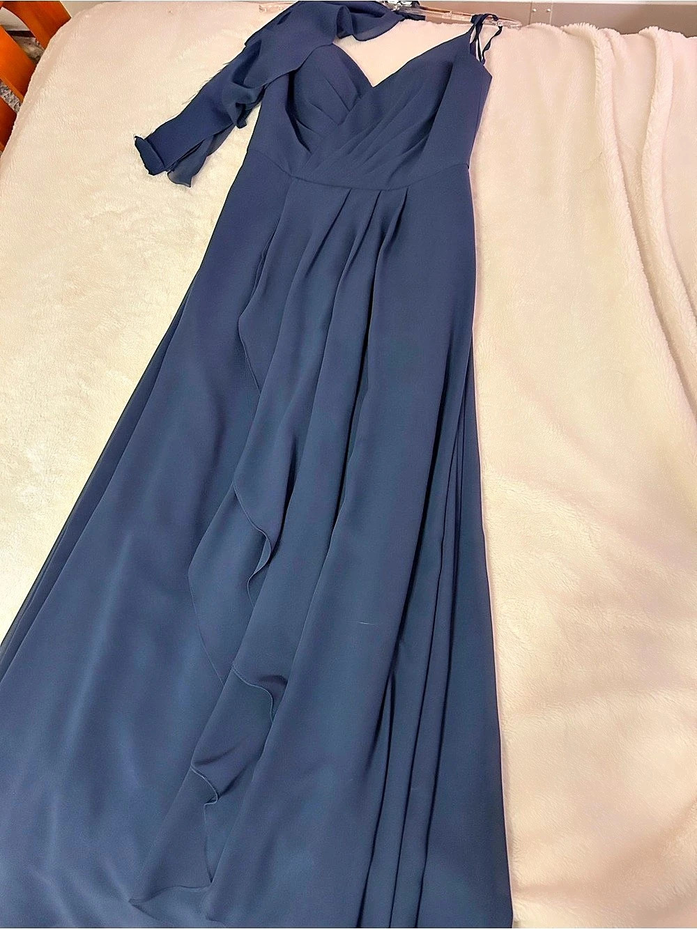 Allure Bridals Maxi Dress in Blue Size 10 Like New